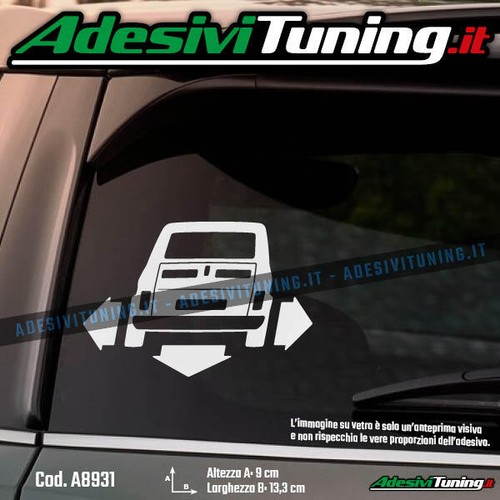 Adesivo down out - fiat, 126