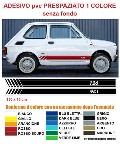 Strisce adesive fiat 126 - fiat, epoca