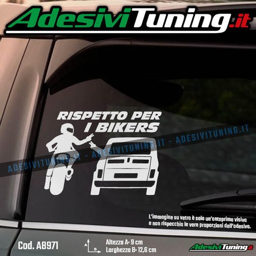 Adesivo rispetto per bikers - rispetto,