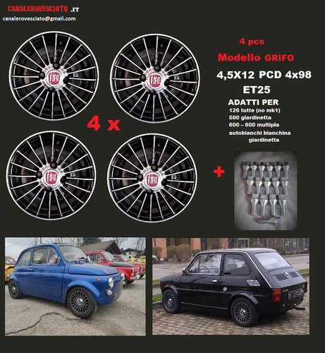 Cerchi lega fiat 126 - fiat, 500